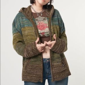 Minga London IRIS ZIP UP HOOD KNIT CARDIGAN